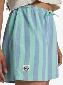 Quiksilver AOP - Short à taille élastique pour Femme GREENSPRUCESTRIPE New