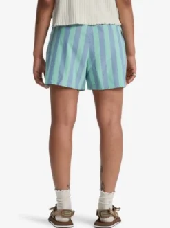 Quiksilver AOP - Short à taille élastique pour Femme GREENSPRUCESTRIPE New