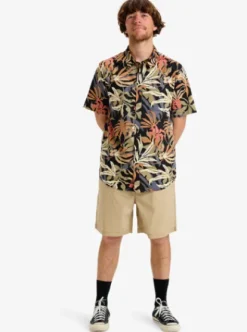 Quiksilver Apero Classic - Chemise manches courtes pour Homme BLACKBLUEWEEDSHIRT Sale