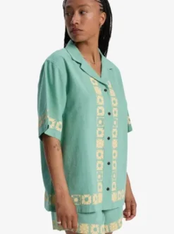 Quiksilver Bahamas - Chemise manches courtes pour Femme MALACHITEGREEN New