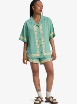 Quiksilver Bahamas - Chemise manches courtes pour Femme MALACHITEGREEN New