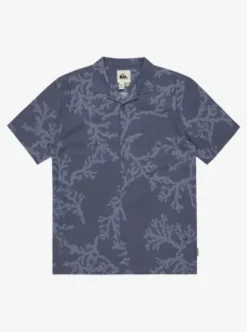 Quiksilver Beach Club Casual - Chemise manches courtes pour homme VINTAGEINDIGOSYMBIOSEACORAL Best