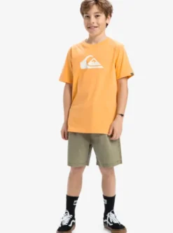 Quiksilver EV Comp Logo - T-shirt à manches courtes pour Garçon 8-16 CHAMOIS New