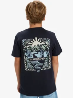 Quiksilver Ev Desert Waves - T-Shirt à manches courtes pour Garçon 8-16 ans DARKNAVY New