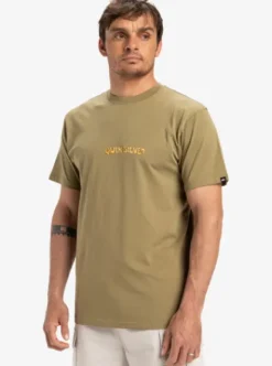 Quiksilver Ev Disconnect Effects - T-shirt à manches courtes pour Homme ALOE Outlet