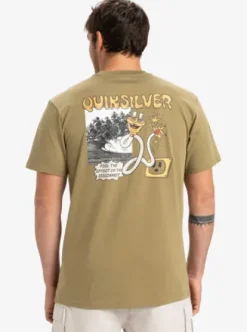 Quiksilver Ev Disconnect Effects - T-shirt à manches courtes pour Homme ALOE Outlet