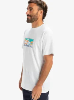 Quiksilver Ev Gradient Box - T-shirt à manches courtes pour Homme WHITE Discount