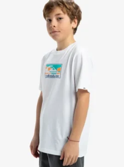 Quiksilver Ev Gradient Box - T-shirt à manches courtes pour Garçon 8-16 WHITE Outlet