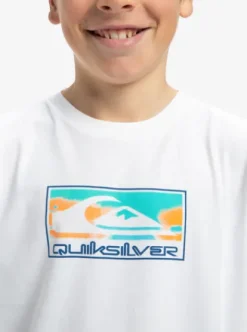 Quiksilver Ev Gradient Box - T-shirt à manches courtes pour Garçon 8-16 WHITE Outlet