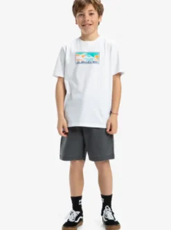 Quiksilver Ev Gradient Box - T-shirt à manches courtes pour Garçon 8-16 WHITE Outlet