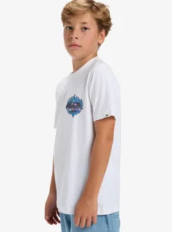 Quiksilver Ev In Flames - T-Shirt à manches courtes pour Garçon 8-16 ans WHITE Sale