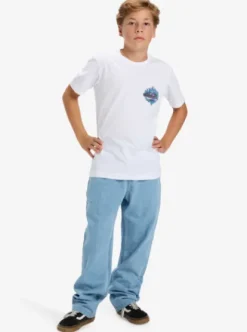 Quiksilver Ev In Flames - T-Shirt à manches courtes pour Garçon 8-16 ans WHITE Sale