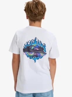 Quiksilver Ev In Flames - T-Shirt à manches courtes pour Garçon 8-16 ans WHITE Sale