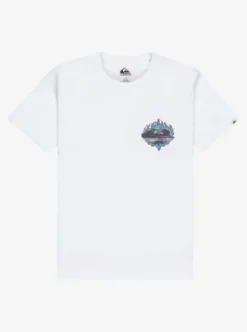 Quiksilver Ev In Flames - T-Shirt à manches courtes pour Garçon 8-16 ans WHITE Sale