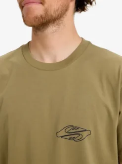 Quiksilver Ev Ripple Font - T-shirt manches courtes sérigraphié pour Homme ALOE Sale