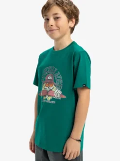 Quiksilver Ev Skull Feast - T-shirt à manches courtes pour Garçon 8-16 TEALGREEN Fashion