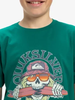 Quiksilver Ev Skull Feast - T-shirt à manches courtes pour Garçon 8-16 TEALGREEN Fashion