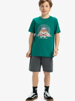 Quiksilver Ev Skull Feast - T-shirt à manches courtes pour Garçon 8-16 TEALGREEN Fashion