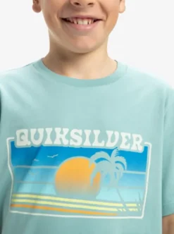 Quiksilver Ev Sun Faded - T-shirt à manches courtes pour Garçon 8-16 AQUIFER Fashion