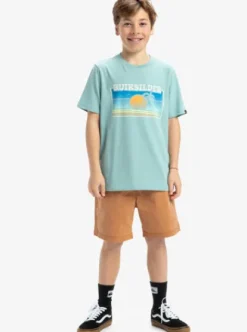 Quiksilver Ev Sun Faded - T-shirt à manches courtes pour Garçon 8-16 AQUIFER Fashion