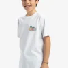 Quiksilver Ev Sunny Palms - T-shirt à manches courtes pour Garçon 8-16 WHITE Discount
