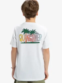 Quiksilver Ev Sunny Palms - T-shirt à manches courtes pour Garçon 8-16 WHITE Discount