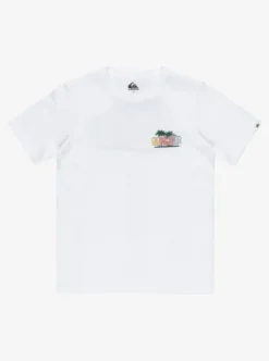 Quiksilver Ev Sunny Palms - T-shirt à manches courtes pour Garçon 8-16 WHITE Discount