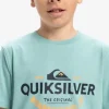 Quiksilver Ev Typed Out - T-shirt à manches courtes pour Garçon 8-16 AQUIFER Discount