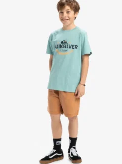 Quiksilver Ev Typed Out - T-shirt à manches courtes pour Garçon 8-16 AQUIFER Discount