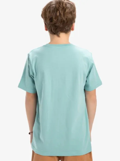 Quiksilver Ev Typed Out - T-shirt à manches courtes pour Garçon 8-16 AQUIFER Discount