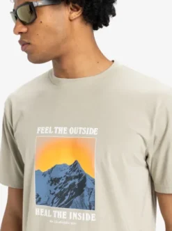 Quiksilver Feel The Outside - T-shirt à manches courtes pour Homme ABBEYSTONE Hot