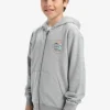 Quiksilver Graphic - Sweat à capuche zippé pour Garçon 8-16 LIGHTGREYHEATHER Hot