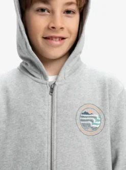 Quiksilver Graphic - Sweat à capuche zippé pour Garçon 8-16 LIGHTGREYHEATHER Hot