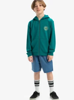 Quiksilver Graphic - Sweat à capuche zippé pour Garçon 8-16 TEALGREEN Sale