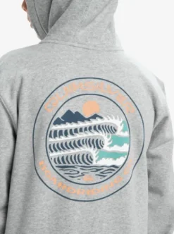 Quiksilver Graphic - Sweat à capuche zippé pour Garçon 8-16 LIGHTGREYHEATHER Hot