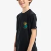 Quiksilver Hypnotic Wave - T-shirt à manches courtes pour Garçon 8-16 BLACK Clearance