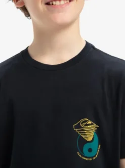 Quiksilver Hypnotic Wave - T-shirt à manches courtes pour Garçon 8-16 BLACK Clearance