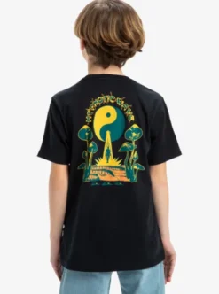 Quiksilver Hypnotic Wave - T-shirt à manches courtes pour Garçon 8-16 BLACK Clearance