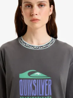 Quiksilver Indie - Robe t-shirt midi pour Femme DARKSHADOW Clearance