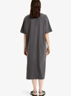 Quiksilver Indie - Robe t-shirt midi pour Femme DARKSHADOW Clearance