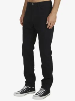 Quiksilver Krandy- Pantalon straight pour Homme BLACK Clearance