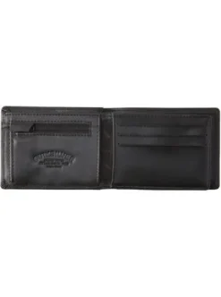 Quiksilver Mac - Portefeuille trois volets en cuir pour Homme BLACK Fashion