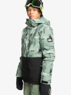 Quiksilver Mission - Veste de snow pour Garçons 4--16 ans SHADOWCHECKSDESERTSAGE Fashion