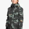Quiksilver Mission - Veste de snow pour Garçons 4--16 ans PUZZLECAMOSEASPRAY Sale