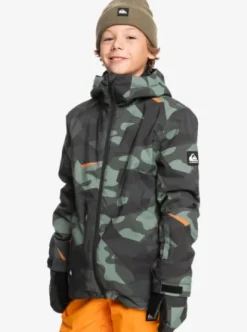 Quiksilver Mission - Veste de snow pour Garçons 4--16 ans PUZZLECAMOSEASPRAY Sale