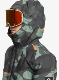 Quiksilver Mission - Veste de snow pour Garçons 4--16 ans PUZZLECAMOSEASPRAY Sale