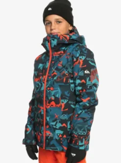 Quiksilver Mission Printed - Veste de snow technique pour Garçon BUILDINGMOUTAINSGRENADINE Best