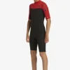 Quiksilver 2/2mm Everyday Sessions - Springsuit manches courtes back zip pour Garçon HIGHRISKRED Online