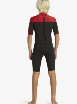 Quiksilver 2/2mm Everyday Sessions - Springsuit manches courtes back zip pour Garçon HIGHRISKRED Online