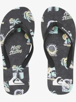 Quiksilver Molokai Island Pulse - Tongs pour Homme BLACK/GREY/BLACK Online